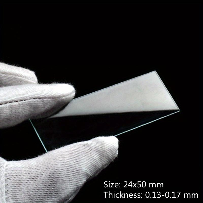100PCS 24x50 Mm Microscope Glass Slides Cover Slips Blank Slides Microscope Accessories 0.13-0.17 Mm Thickness