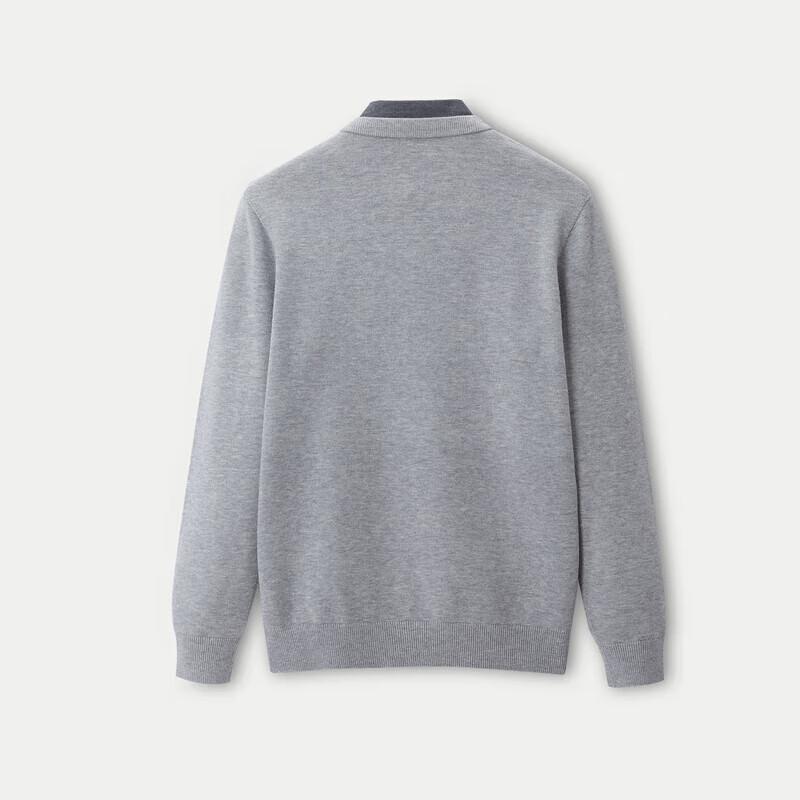 Herren Strickpullover mit langen Ärmeln im Fake-Zweiteiler-Look