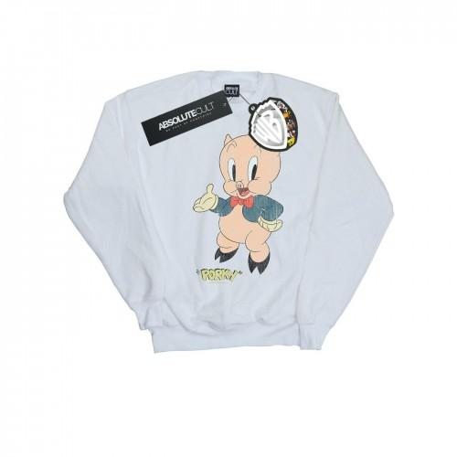 Looney Tunes Mens Porky Pig Distressed Sweatshirt