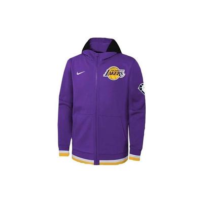 Lakers LeBron Alphabet Logo Printed Zip-Up Hoodie Kids Jackets Purple 3Z2B7FEKU-LAK