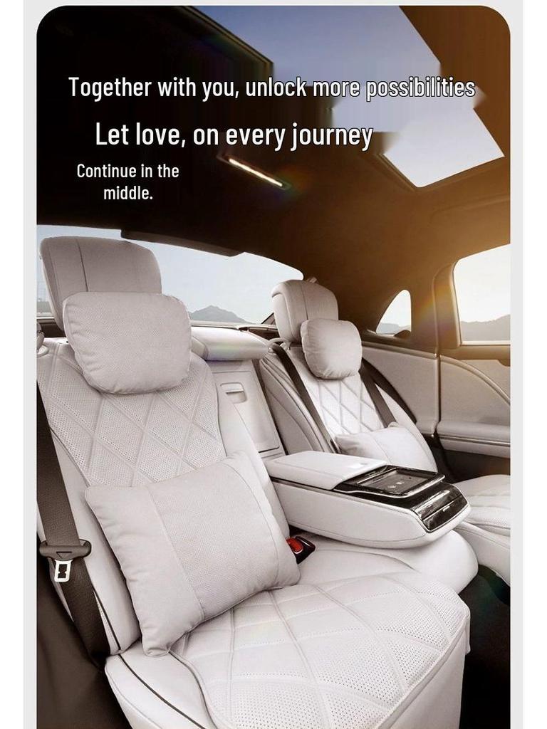 Universal Car Headrest & Lumbar Support Pillow Set - All Seasons 2025 New Maybach Seat Cushion
