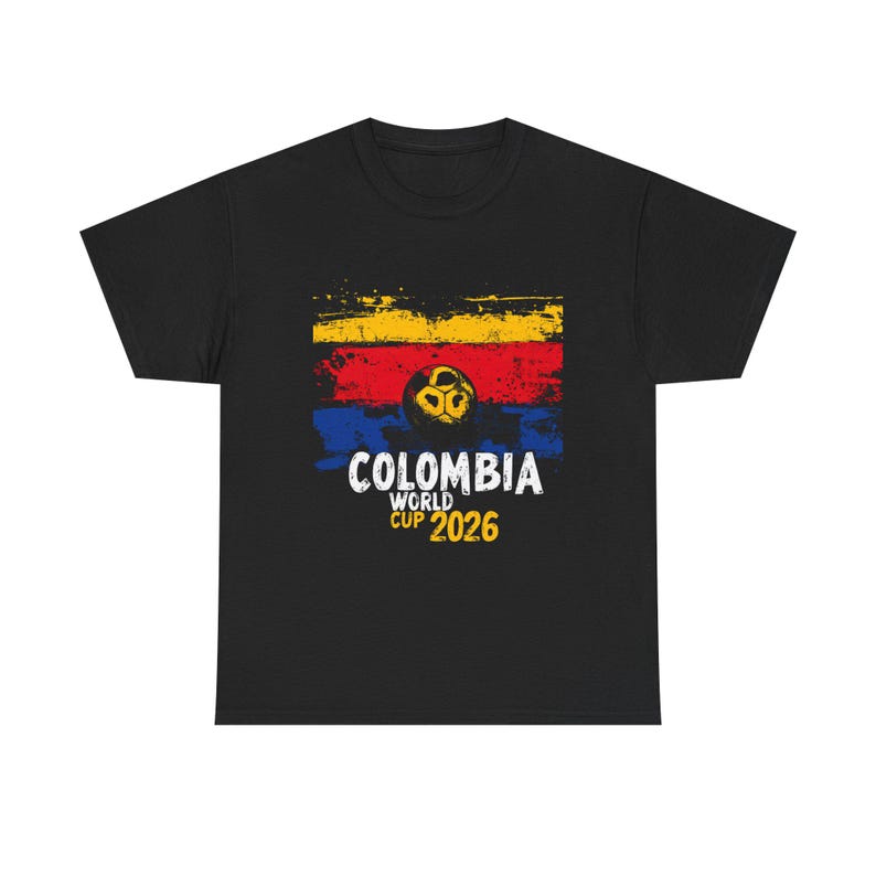 Colombia World Cup 2026 T-Shirt | Yellow Blue Red Grunge Soccer Fan Tee, Football Supporter Gift, Los Cafeteros Shirt 2XL