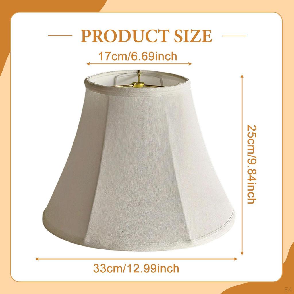 Cloth Table Lamp Shade Cover Decoration Easy Assembly Decorative Rustic Light Lampshade