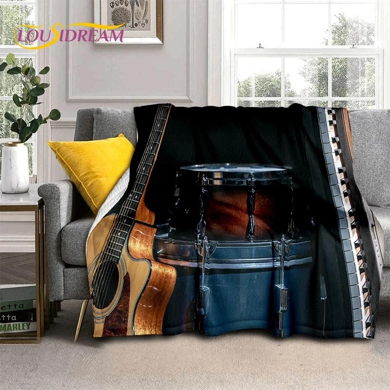 Kit de Bateria 3D Conjunto de Suporte para Bateria Instrumentos Musicais Cobertores Macios, Mantenha-se Aquecido Manta Confortável para Piquenique Camas Sofá Casa Quarto