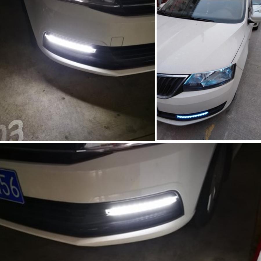 For Fishbone Daytime Running Water Turn Signal (Pair)-12 Beads White Yellow