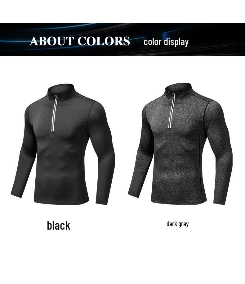 Men's Quick-Dry Long-Sleeve Fitness Basketball Training Shirt