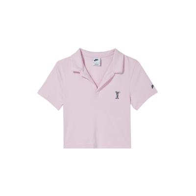 Sportbekleidung Einfarbig Lässig Bequem Polo Kurzarm T-Shirt Damen T-Shirt Schaum-Rosa HJ6852663