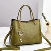 Fashionable Practical And Medium Sized Handbag In Black White Khaki And Options Green