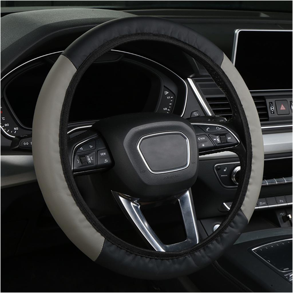 Car Steering Wheel Cover No Inner Ring Anti-Slip PU Leather Steering Wheel Cover - Sport Style Auto Interior Styling Accessory