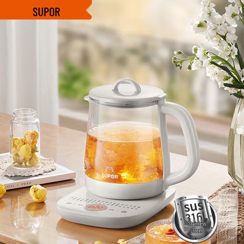 SUPOR 1.5L Smart Glass Wellness Kettle CN plug (adapter included)