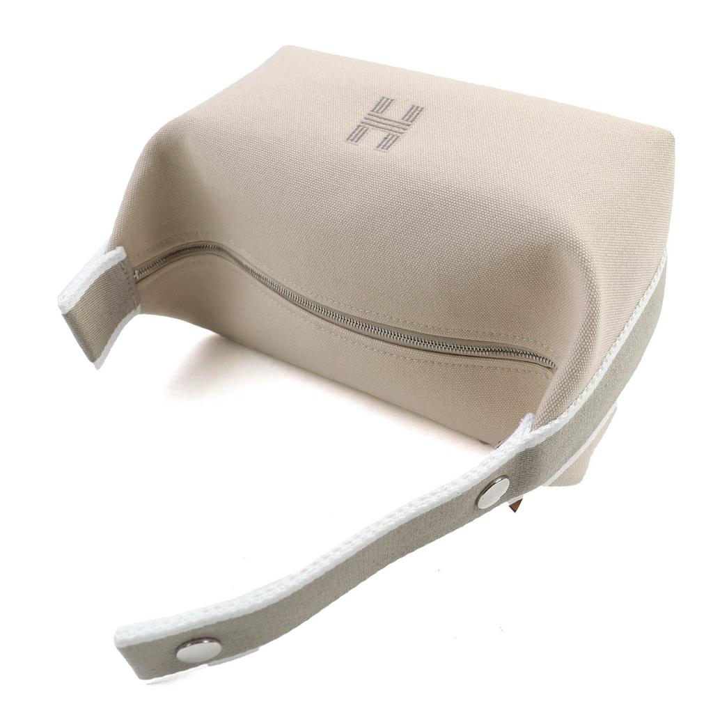 Pristine HERMES Pouch Brid A Black PM H logo handbag cotton Women Used