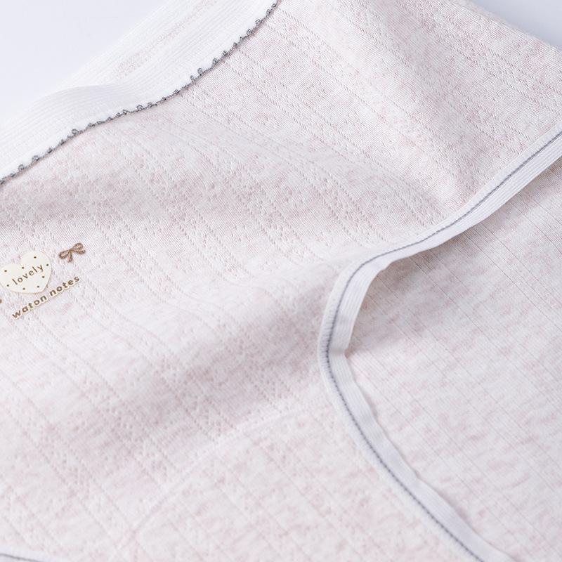 Women's Spring and Autumn Color Yarn Cotton 10A Bacteriostatic Extended Crotch High Shot Middle Waist Triangle Briefs