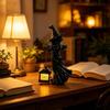 Witches Lamp Gothics Decors,Witches Table Lamp with LED Lantern,Unique Night Lights for Bedroom Desk Halloween Home Decors