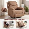 Recliner, TV Chair with Reclining Function, Linen Look, for Living Room, Bedroom Dark Brown