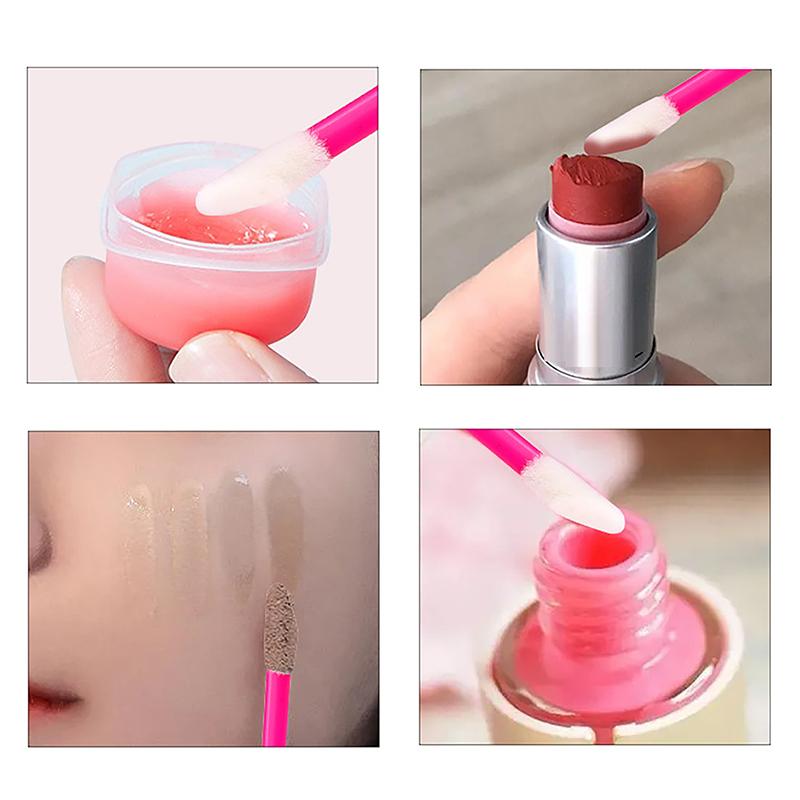 50Pcs Disposable Makeup Brush Kit Mascara Wand Spoolies Lipstick Lip Gloss Applicator For Eyebrow Eyelash Extension
