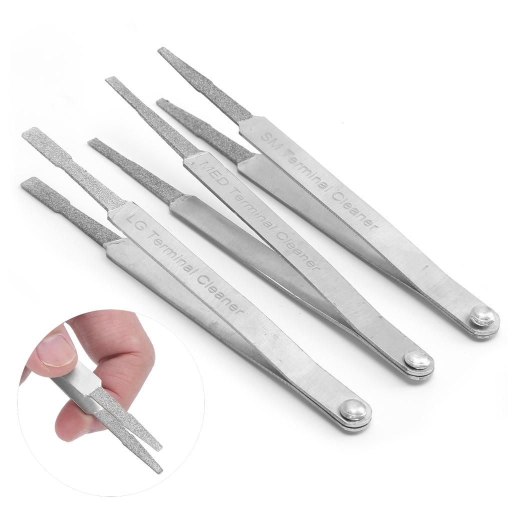 3PCS Terminal Cleaner Set Auto Repairing Hardware Tool for Small Electrical Spade Pin Connector