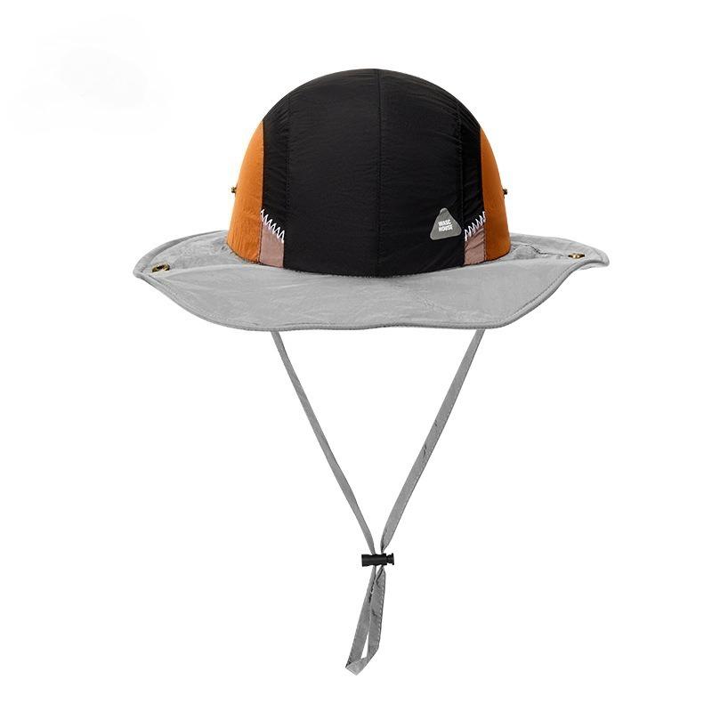 Functional Wind Retro Color Matching Quick Drying Bucket Hat Women Outdoor Visor Mountain Camping Sun Surfing Bucket Hat