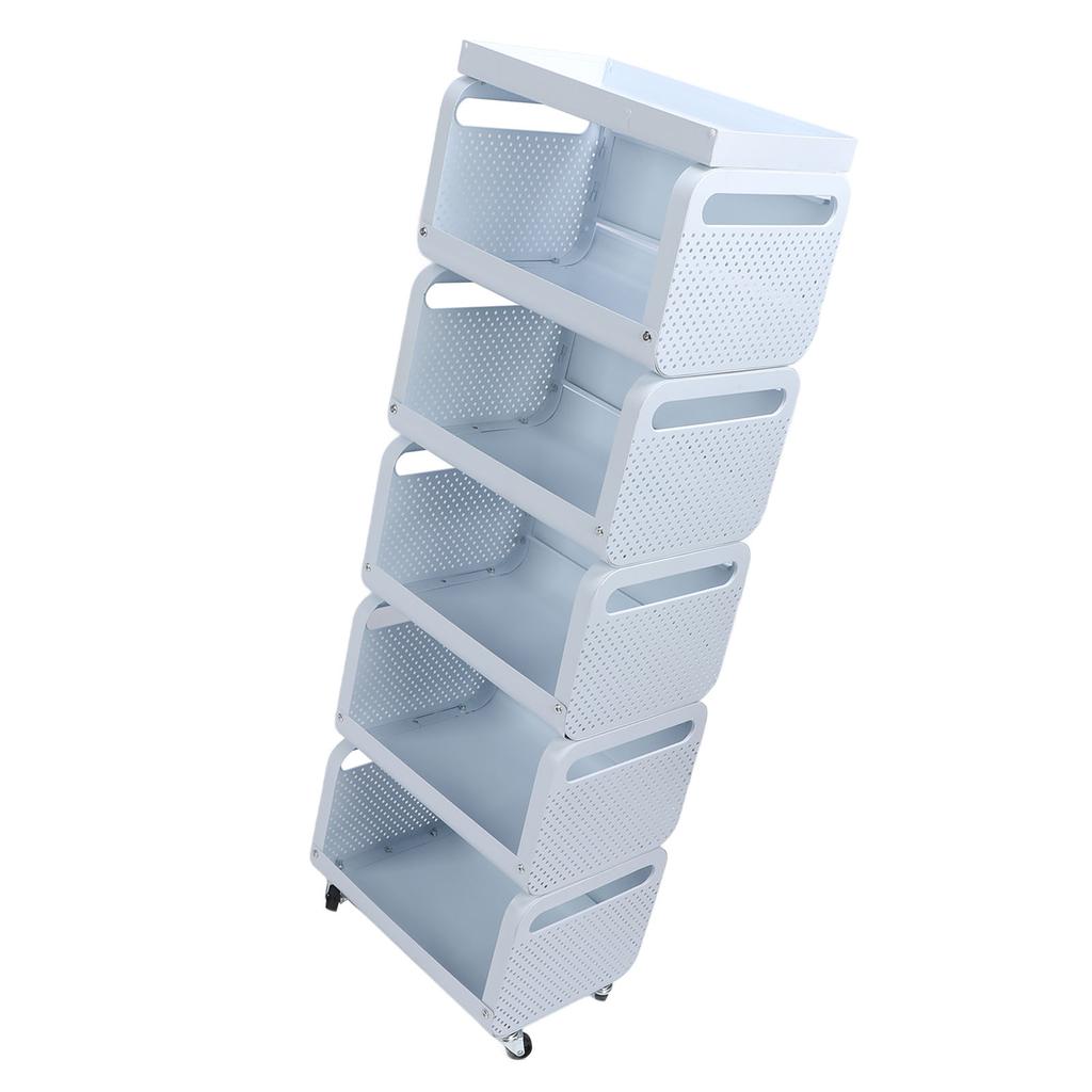 Mobiles Regal Edelstahl Bodenstehend Beweglicher Allzweck-Lagerorganisator mit Rollen