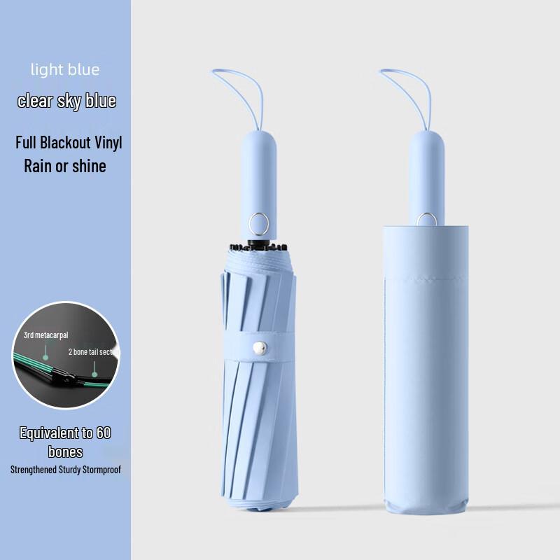 YuDuo Semi-Automatic Foldable Sun & Rain Umbrella - 2-Pack