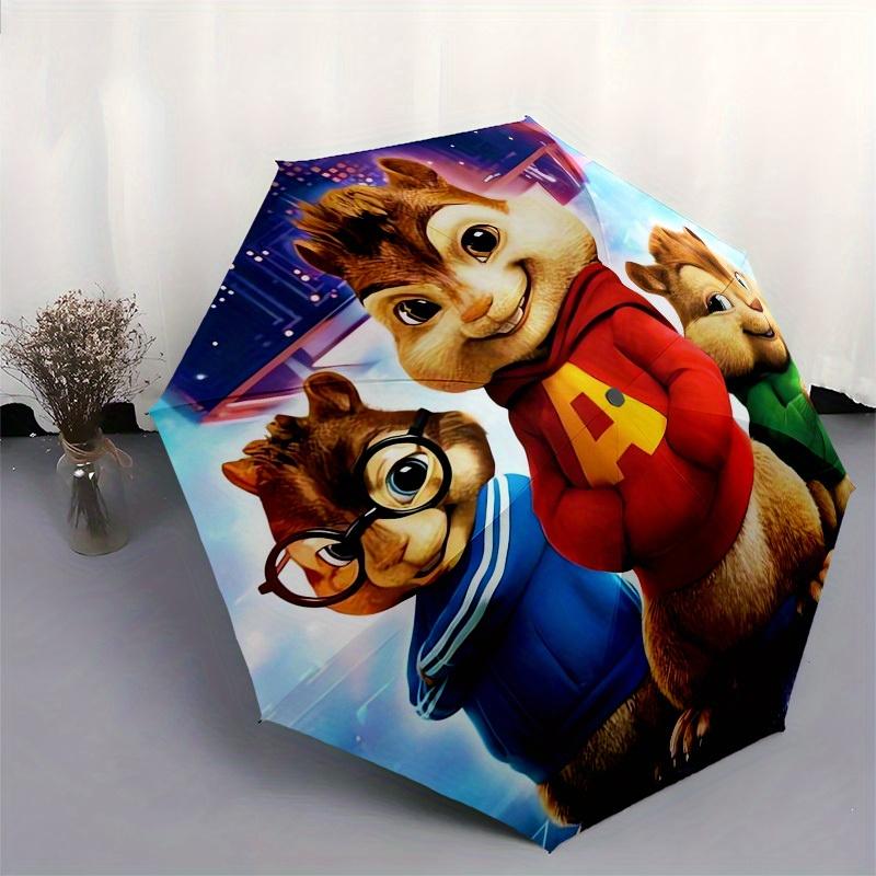 1pc Alvin Chipmunks Themed High-quality Umbrella,Automatic Opening and Closing Umbrella,Multi-functional Umbrella G0811350