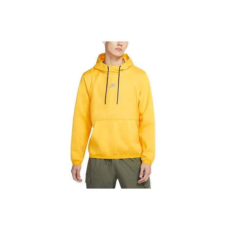 Nike Sweatshirts Men's Yellow Hooded Moderate Regular CU4102-743