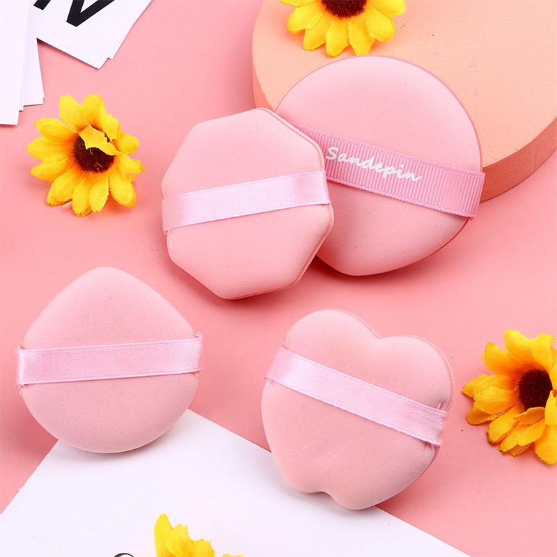 1/4Pcs Strawberry Cookie Puff Professional Air Cushion Puff Concealer Foundation Puffs Wet And Dry Use Puff Makeup Sponge