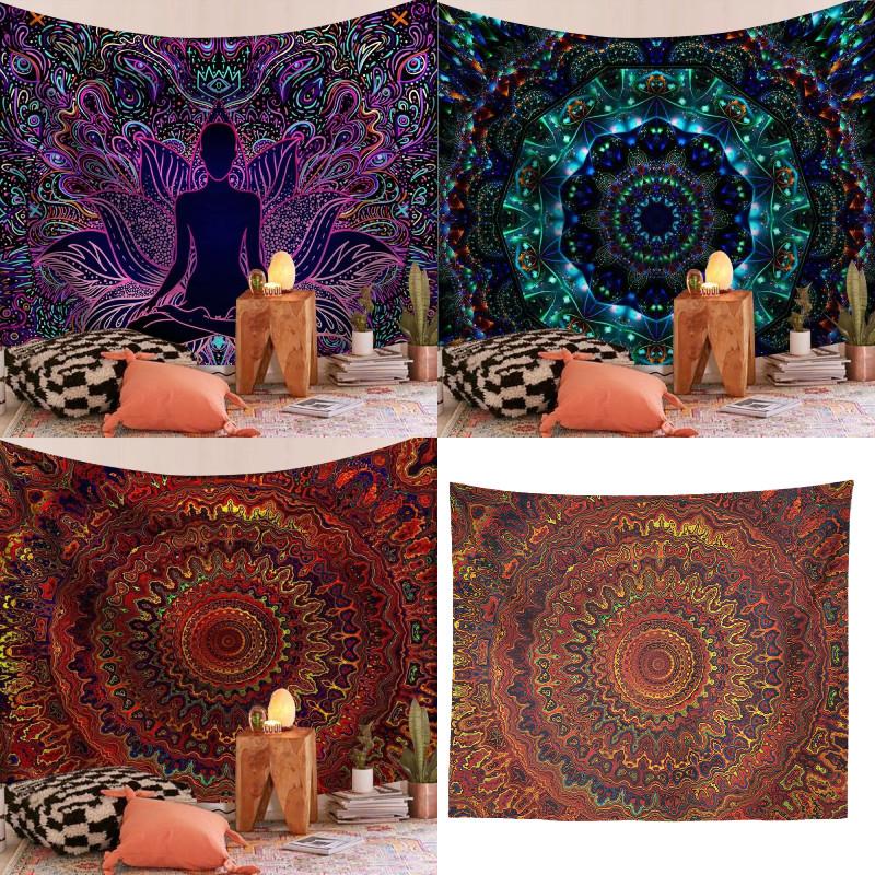 Beach Sandy Tapestries Throw Rug Wall Hanging Blanket Indian Mandala Tapestry