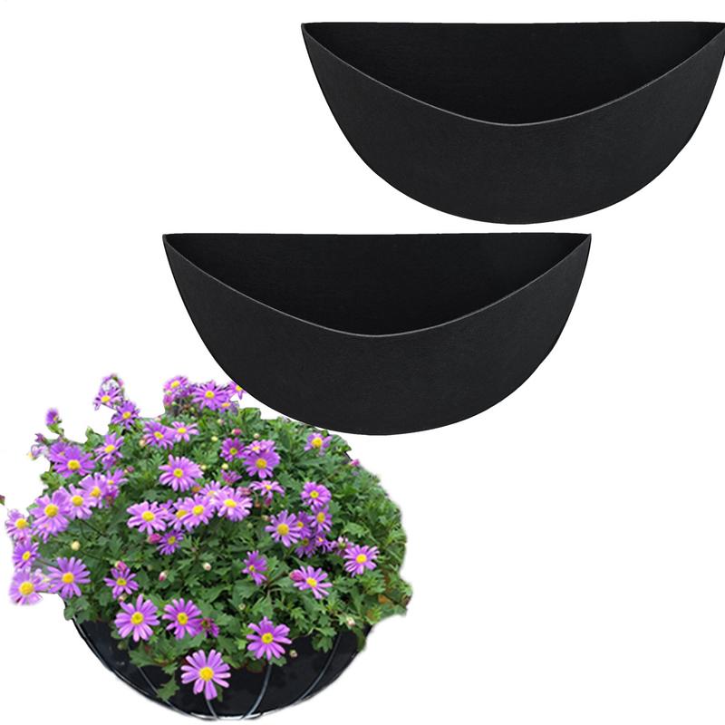 3pcs Hanging Basket Liner Half Round Coconut Liners For Planter Natural Coco Basket Replacement Liner Outdoor