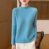 24 Autumn and winter new pullover sweater women's Andy velvet semi-turtleneck knitted bottoming shirt women's slim factory