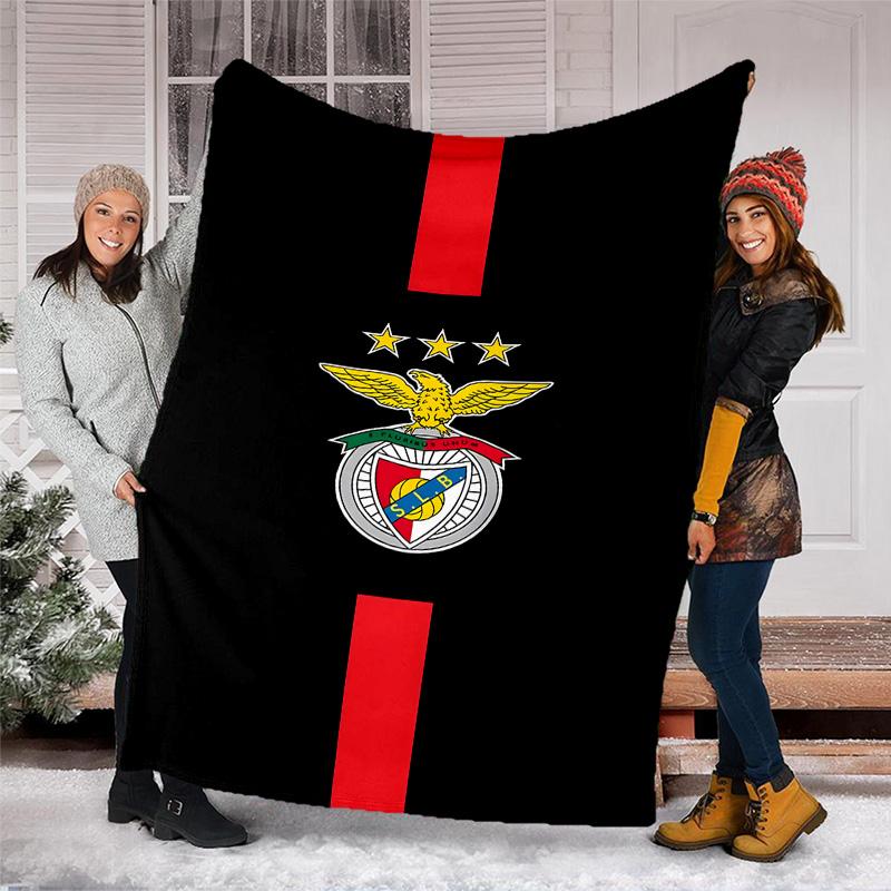1pc B-Benfica Theme Blanket - Digital Print, Polyester, Cozy for All Seasons, Perfect for Outdoor, and Travel