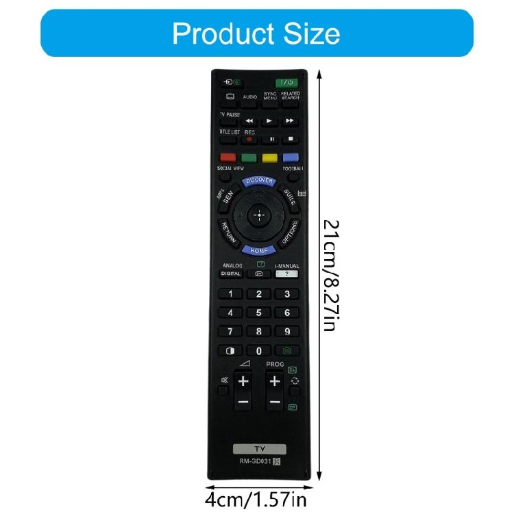 Remote Control RM-GD031 Replacement Simple Installation No Programming Require For Dedicated Television Models