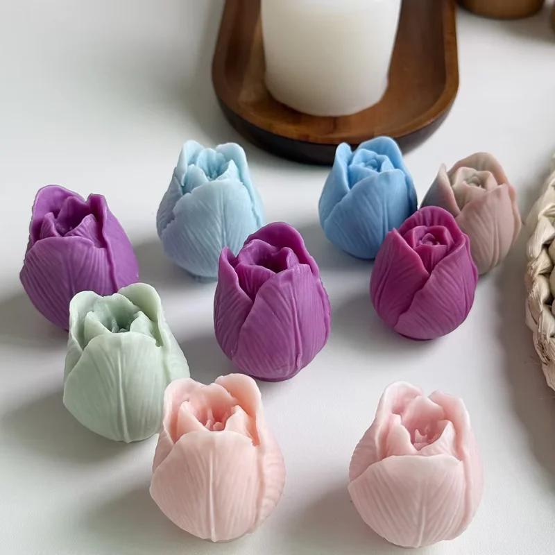 3D Peony Flower Silicone Candle Mold DIY Handmade Rose Soap Resin Cake Baking Tool for Home Decoration And Gift