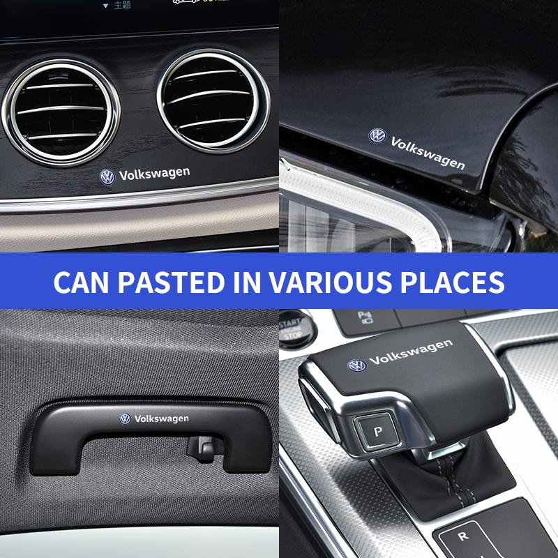 2/5/10Pcs Car Interior Random Stickers Car Steering Wheel Emblem Styling for Volkswagen R Line Tiguan Bora Jetta Golf Magotan Sharan Passat CADDY