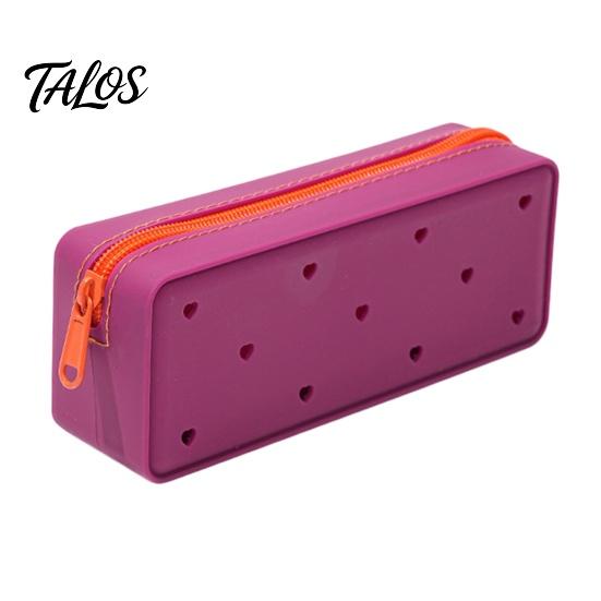 Silicone Stationery Bag Pencil Case, Cute Heart Star Shape Large Pouch, Capacity Pouch Soft Pen for Students, School Organizer Case