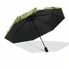 1pc Green Hair Anime Character Automatic Folding Umbrella Portable 3-Fold Design with Iron Frame, Perfect for Outdoor Use, Festive Gifts, Travel, Dail