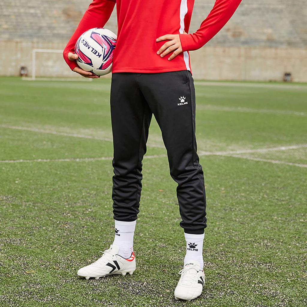 Kelme Sweatpants, Lauf-Jogginghose, Outdoor-Langhose, Slim Fit, Aktive Fitness (Schwarz, 2XL)