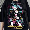 Cyberpunk Neon Anime Tričko, Futuristické Streetwear Tričko, Tričko s Estetikou Dystopického Města, Dárek pro Herního Nadšence, Unisex Tričko s Herní Grafikou