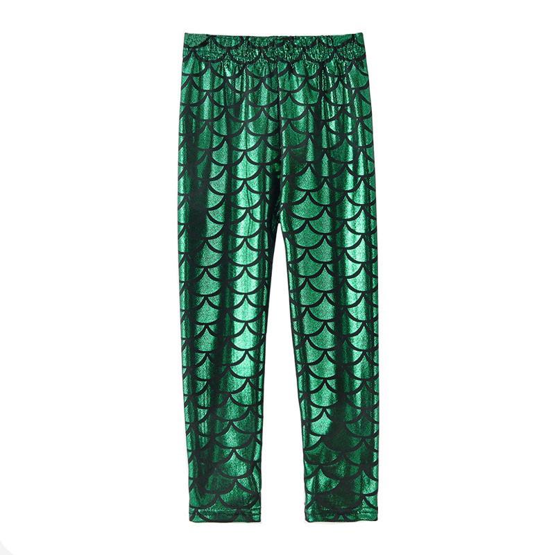 Unisex Fish Scale Leggings: Stylish Slim Fit with Punk Sequins for Men, Women & Kids
