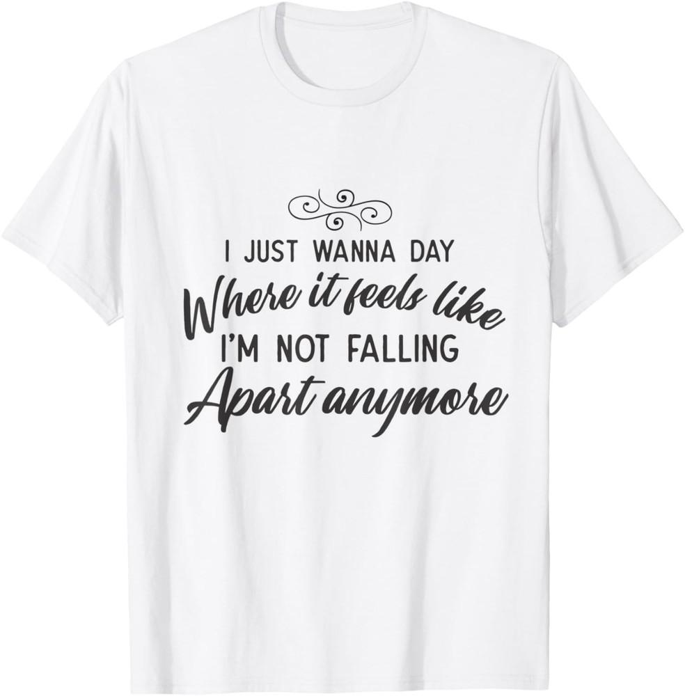 Falling Apart Anymore Aesthetic Sad Quote Sarcastic Graphic T-Shirt Unisex T-Shirt M
