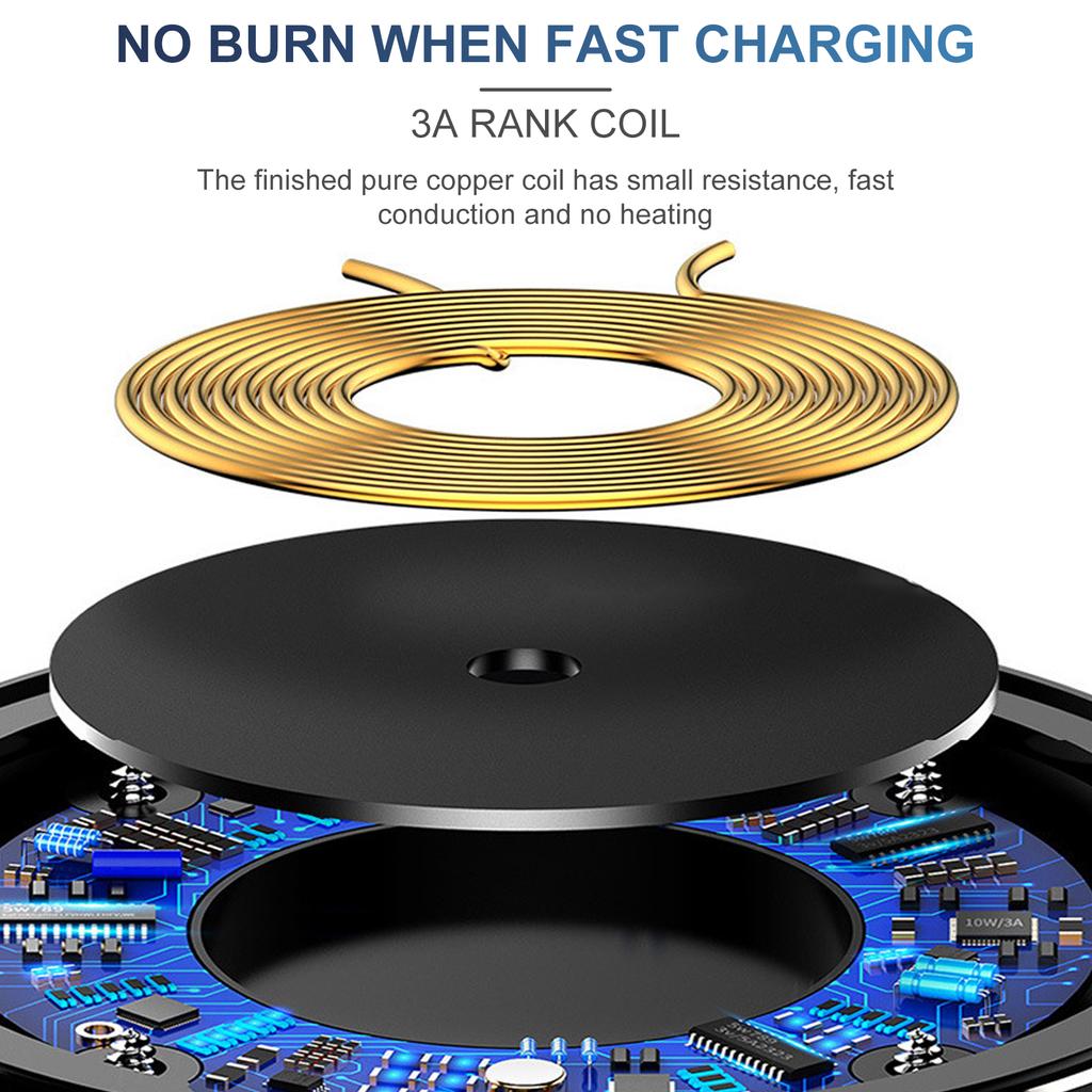 Wireless Charger Wireless Charging Base 15W Max Replacement for iPhone12 11 X XR XS Samsung Galaxy S9 S8