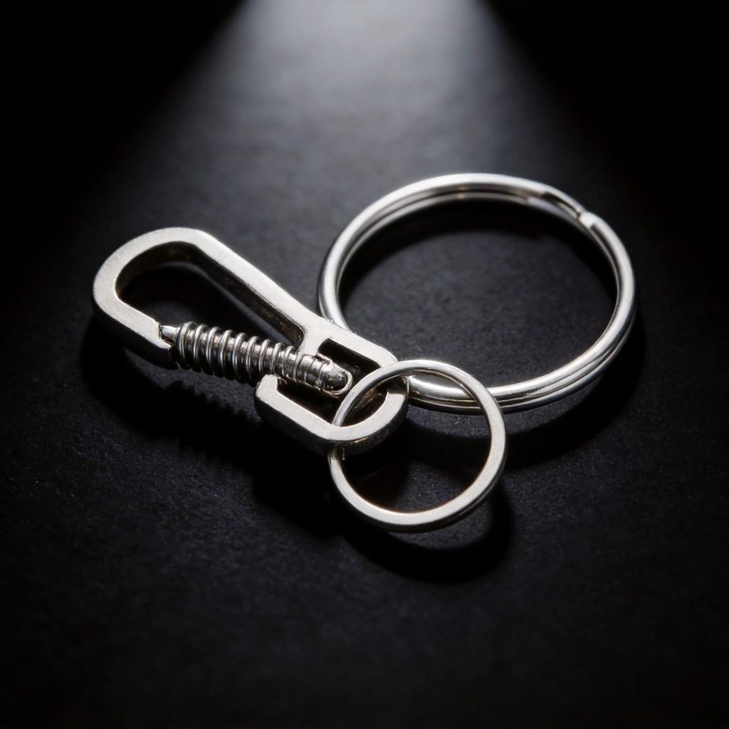 Metal Keychain Rings With Double Loop Nickel Finish For Key Holder Collection