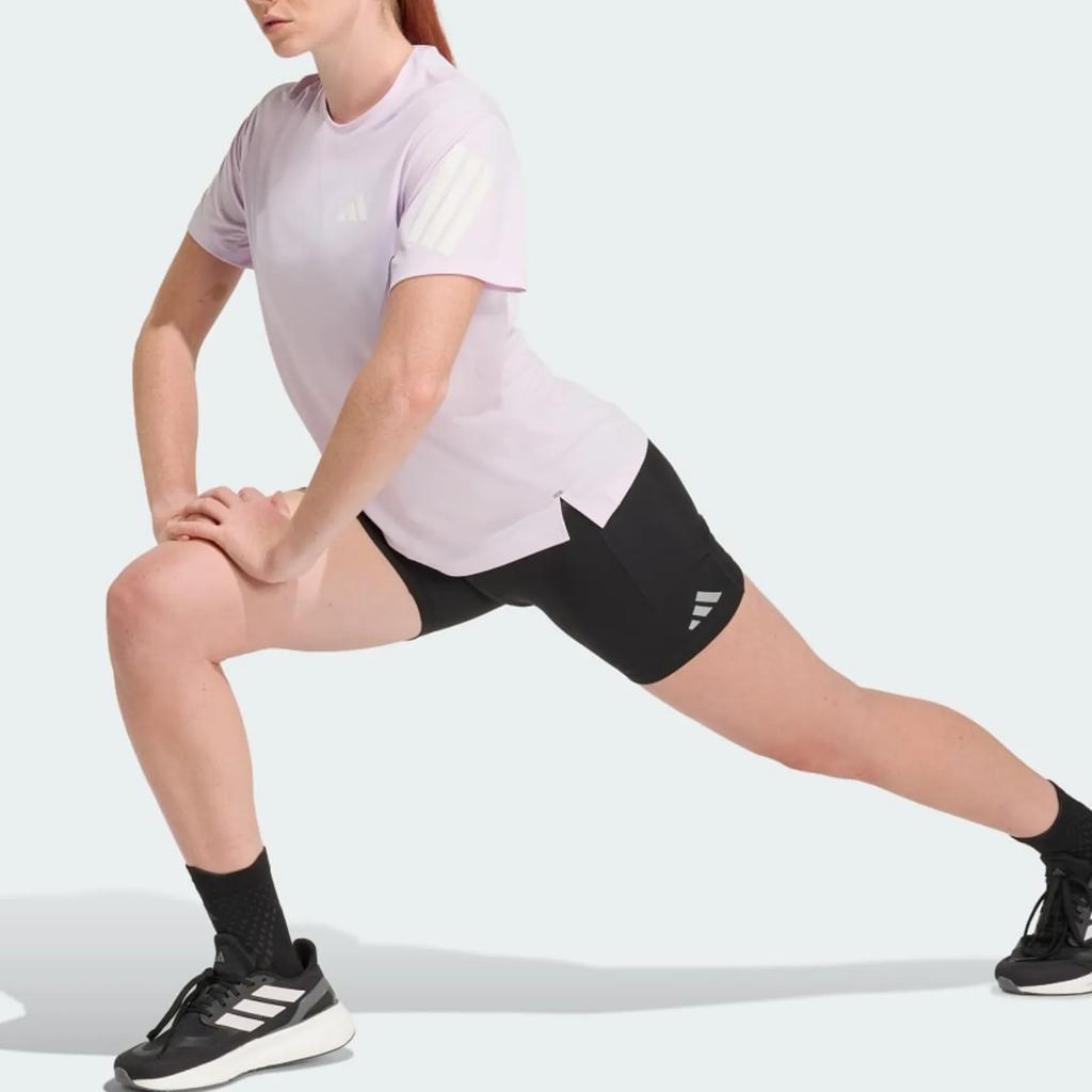 Adidas Climacool Round Neck Short Sleeve Logo Striped T-Shirt Women Tops KS5048