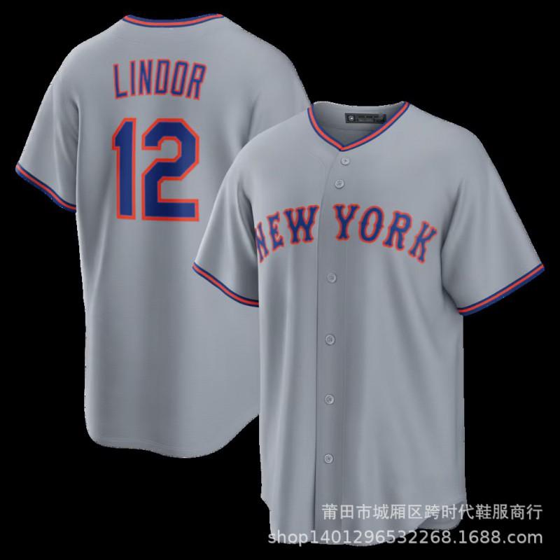 New York Mets Baseball Jersey Adult Team Sports Uniform Embroidered Athletic Shirt Games