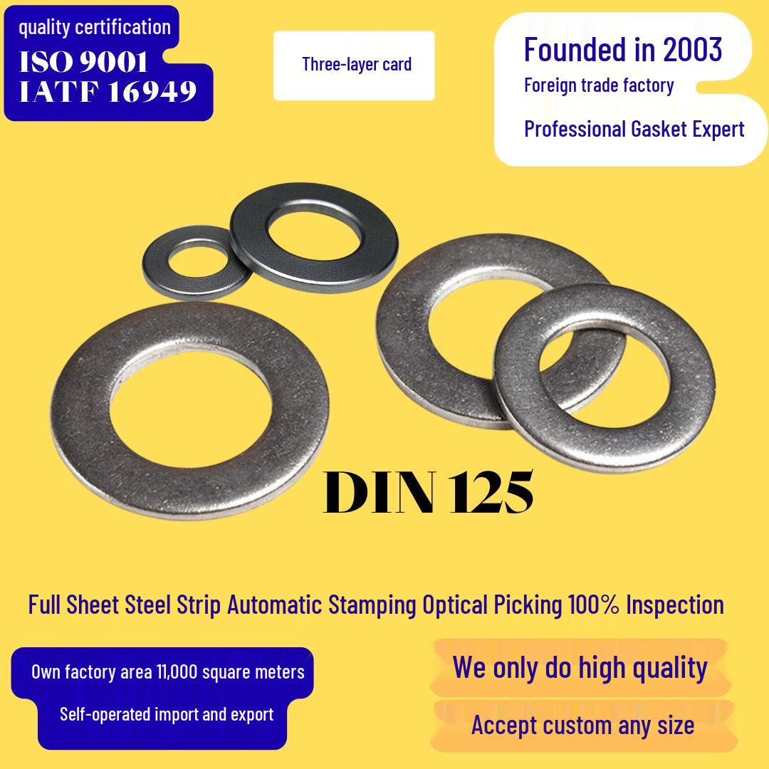 

Natural Color Carbon Steel Flat Washer (GB97HV100) Model 3