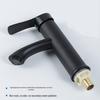 Black Electroplated Single-Hole Hot & Cold Bathroom Basin Faucet