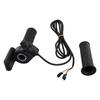 Acelerador de Manillar para Bicicleta Eléctrica con Pantalla LCD para Velocidad y Voltaje Longitud del Cable 170cm Se Adapta a Sistemas de 36/48/60/72V Incluye Par