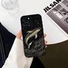 Line W-Whale Phone Case For iPhone 17, 16,15,14,13,12,11 Plus,Pro Max, Others Soft Black Cover