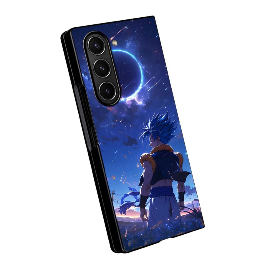 Dragon Ball Blue Goku Hard Phone Cover Case for Samsung Galaxy ZFold5 ZFold7 ZFold4 Z Fold 7 6 5 4 3 ZFold3 ZFold6