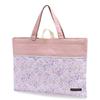 COLORFUL CANDY STYLE Kids Quilted Tote Bag for Girls, School Lesson Bag, Floral Mist, Cotton Handbag with Name Tag