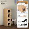 Schuhregal: Platzsparende transparente Kraftpapier-Aufbewahrungsboxen